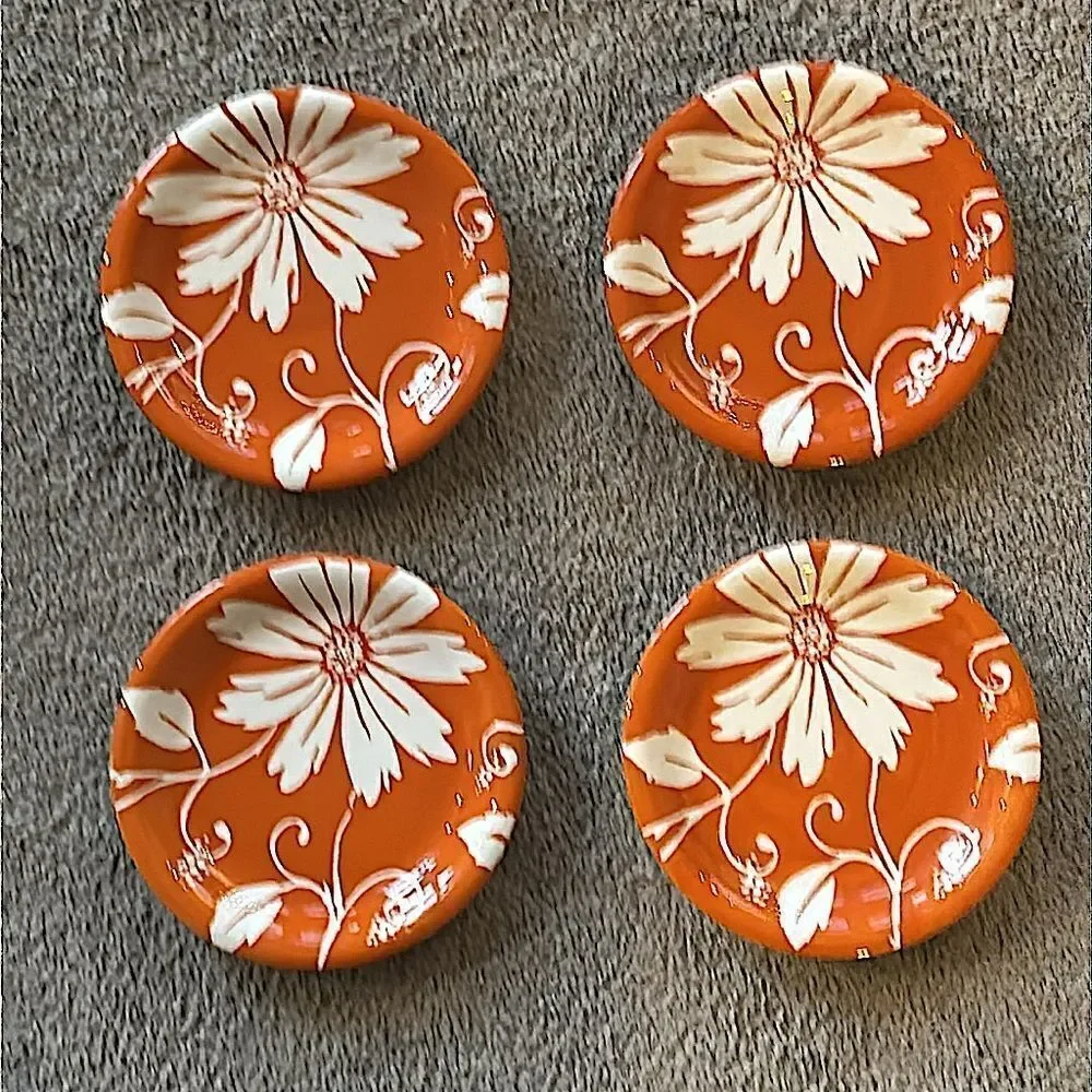 Mesa Home Products Floral Salad/Dessert Dishes Set of Four